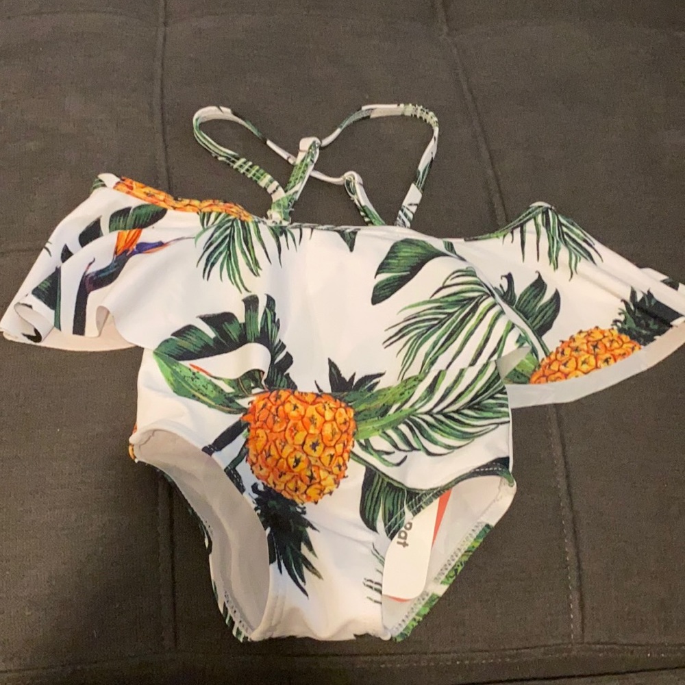 Tropical Pineapple Baby Swim Suit 6-9 months